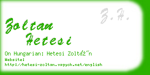 zoltan hetesi business card